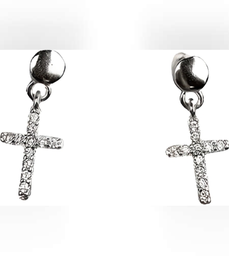 Cercei Argint 925 Cruce cu Pietre