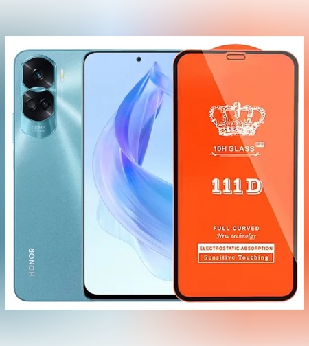 Folie Sticla Securizata pentru Honor 90 Lite, Flippy, Compatibila cu Honor 90 Lite, Full Cover 111D, HD, Margini Negre, Transparenta