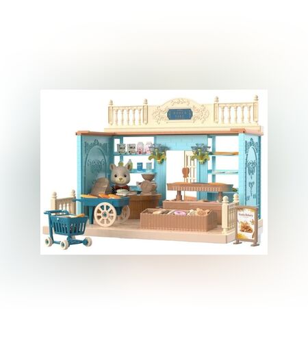 Casa de papusi cu figurine si mobilier, brutarie