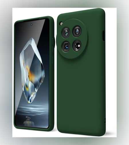 Husa de Protectie, Flippy, pentru OnePlus 12 5G, Liquid Silicone, cu Microfibra pe Interior, Protectie Antisoc, Compatibil Incarcare Wireless, Verde