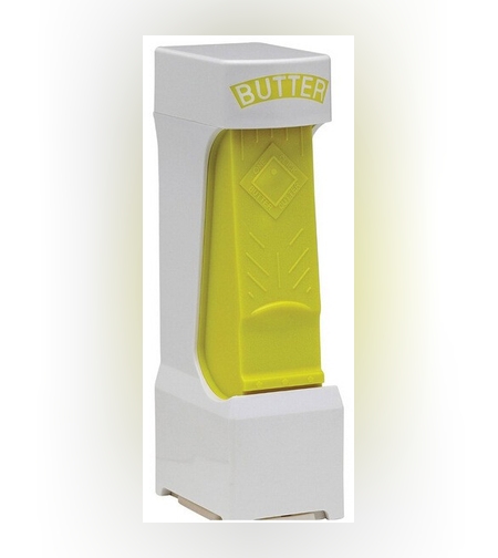 Feliator manual de unt Flippy, material plastic, design usor si practic, 20x6x8.5 cm, Butter Cutter, alb