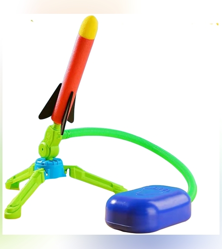 Jucarie pentru copii, lansator rachete cu piciorul, un lansator, 3 rachete, fara lumina, model 2