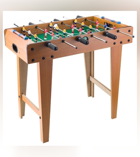Masa de Fotbal cu Teren si 18 Jucatori Flippy, 6 Manere, cu Tablou pentru Scor, din Metal, Lemn si ABS, 69 x 36.5 x 61 cm, cu Picioare, pentru copii/adulti