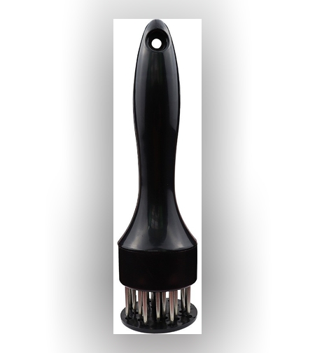 Ustensila pentru fragezit carnea, cu 21 de tije ascutite din inox 304, 20 cm, negru