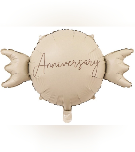 Balon din Folie Metalizata, Flippy, Figurina Animata, Model Bombonica Aniversara, 69 x 49.5 cm, Ambalaj Individual, Pai Inclus, Umflare cu Aer sau Heliu, Maro