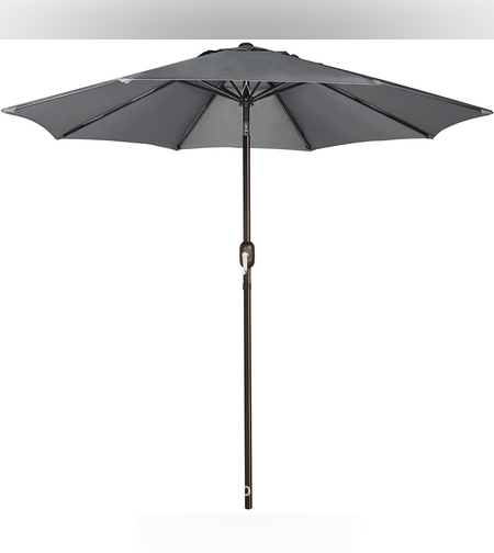 Umbrela Terasa/Gradina Flippy , Inaltime 2,5 m, Diametru 2.30 m, Manivela/Inclinare, Gri