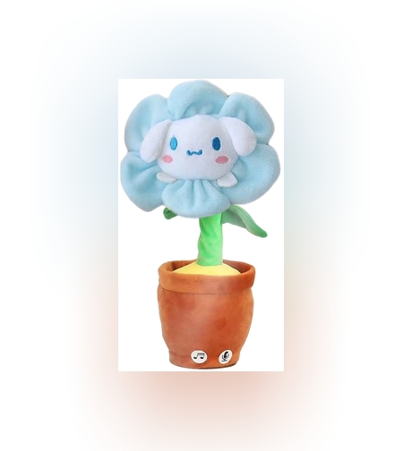 Jucarie de Plus Interactiva, Flippy, cu Acumulator si Cablu USB, 120 Cantece, Model Iepure Vorbitor si Dansator, 33 x 12 cm Functie de Imitare si Inregistrare, Multicolor