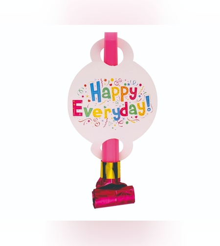 Set 6 Suflatori Happy Everyday, Flippy, pentru Petrecere, 20 x 17 cm, Multicolor