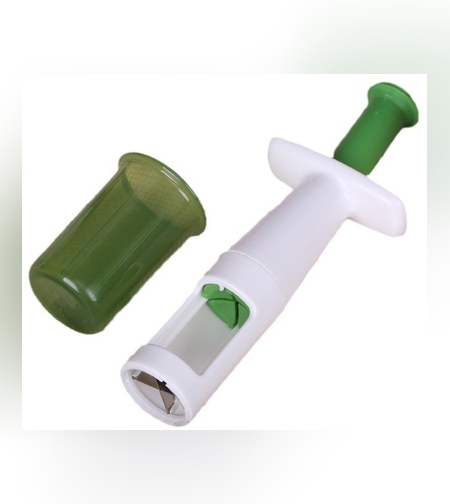 Cutit Feliator pentru Legume si Fructe mici, Flippy, Feliator pentru Rosii Cherry, Feliator pentru Masline, Ustensila de Feliat Fructe si Legume, 18 x 6,5 cm, Verde