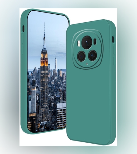 Husa de Protectie, Flippy, pentru Honor Magic 6 Pro, Liquid Silicone, cu Microfibra pe Interior, Protectie Antisoc, Compatibil Incarcare Wireless, Verde