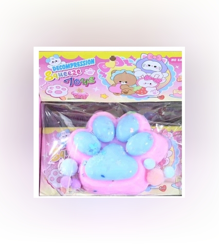 Jucarie Antistres Squishy, Flippy, Labuta de Pisica Squeeze Toys, cu Revenire Lenta, 7.5 cm, Model 270527, Multicolor