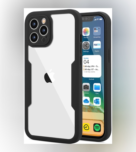 Husa Max Defence pentru Samsung Galaxy A03, Bumper Negru, Fata Dubla Transparenta, Protectie Antisoc Full 360 ( fata, spate, margini ), Flippy