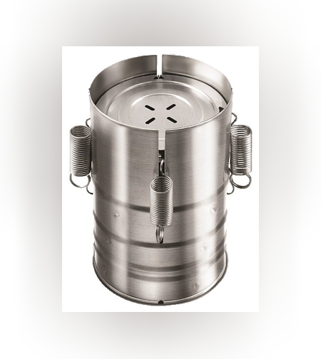 Presa din inox Flippy, pentru preparat sunca presata, cu capac, dimensiune reglabila in 3 trepte, 15 x 15 x 18 cm, argintiu