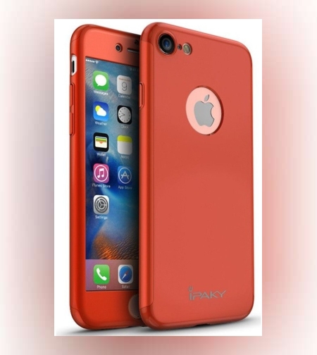 Husa Apple iPhone 6/6S IPAKY Full Cover 360 Rosu + Folie Cadou