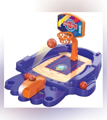 Joc de Masa Mini Baschet Interactiv pentru Copii, Flippy, Mingi Incluse, 25.5x19.5x13.5 cm, Mov