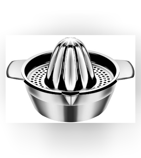 Storcator de Citrice Manual, Flippy, Rezistent, Usor de Folosit si Depozitat, Durabil, Calitativ, 16 x 7 x 13 cm, Inox, Argintiu