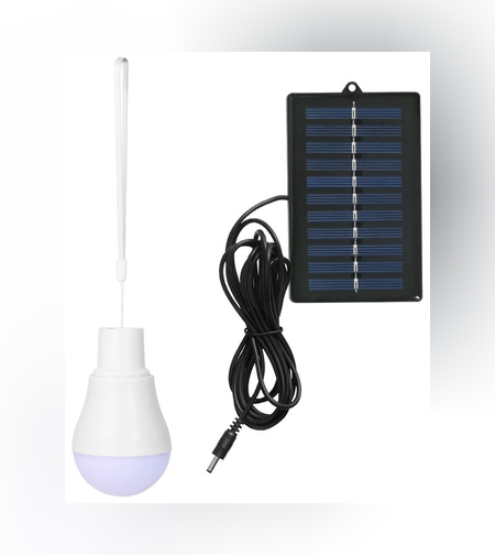 Bec portabil cu panou solar Flippy, pentru camping, utilizare exterior/interior, 3.6V, 400 mAh, 6.2 x 10 cm, alb rece