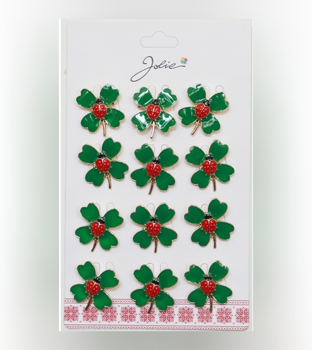 Set 12 Brose Martisor Primavara Buburza pe Trifoi cu Coada