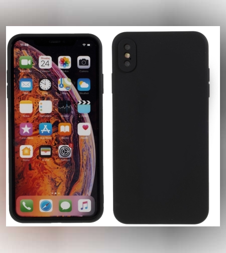 Husa protectie compatibila cu Apple iPhone XS Max Liquid Silicone Case Negru