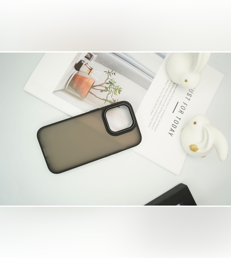 Husa de Protectie, Flippy, pentru iPhone 15 Pro, Satin Matte, din PC, Negru