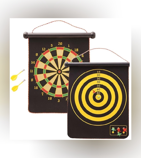 Set Joc Darts Flippy, Doua Fete pentru Joc, 6 Sageti Incluse, Magnetic, Dimensiuni 37 x 40 cm, Design clasic, Multicolor
