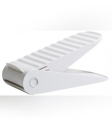 Suport pentru Pantofi, Flippy, cu Două Straturi, Organizator, Antiderapant și Durabil, Inălțime Reglabilă, 25.5x11x7.5 cm, Alb, 150 g