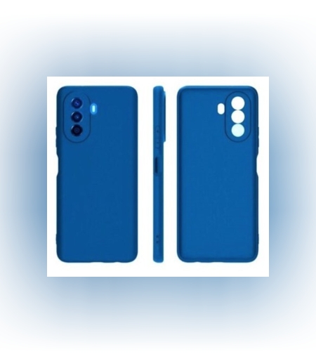 Husa pentru Huawei Huawei Y90, Flippy, Liquid Silicone, cu Microfibra pe interior, Protectie Antisoc, Albastru Inchis