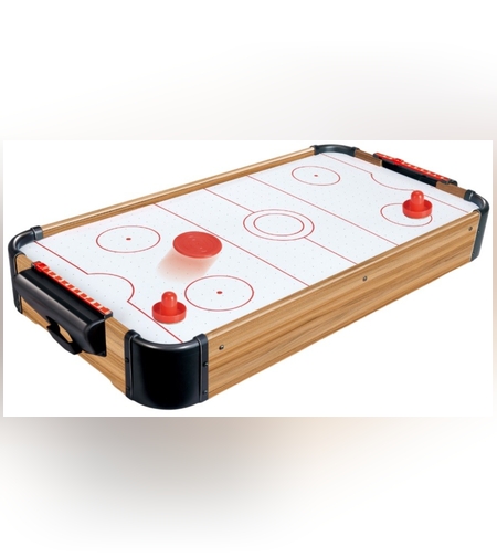 Masa Air Hockey Graffiti fara Picioare, Flippy, Lemn, 2 Pucuri, Tabela Scor, 2 Impingatoare, 76x38x9 cm, Maro