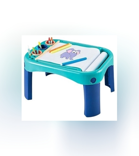 Masuta pentru copii cu foi si culori pentru desene