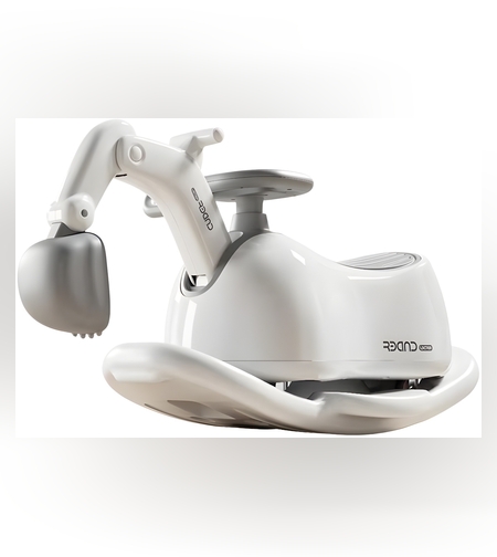 Masina 3 in 1, Flippy, 1-3 Ani, Tip Excavator/Balansoar/Masina Yo Yo, din Plastic, 4 Roti Silentioase, 71.5 x 34 x 39 cm, Alb