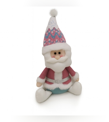 Figurina de Craciun Mos Craciun, Flippy, Figurina Decorativa Mos Craciun pentru Sarbatorile de Iarna, 37 x 20 x 12 cm, Multicolor