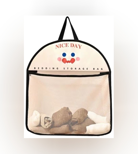 Geanta de Depozitare, Flippy, Tip Saculet, de Agatat, Multifunctionala, din Plasa, 40 x 10 x 44 cm, Negru