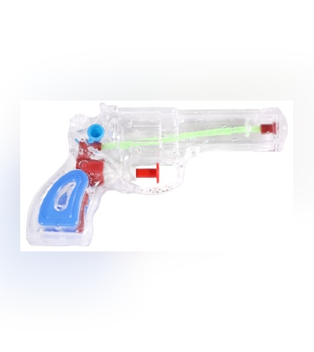 Pistol cu Apa, Flippy, pentru Copii, din Plastic, 16 x 5 x 2 cm, Transparent/Albastru