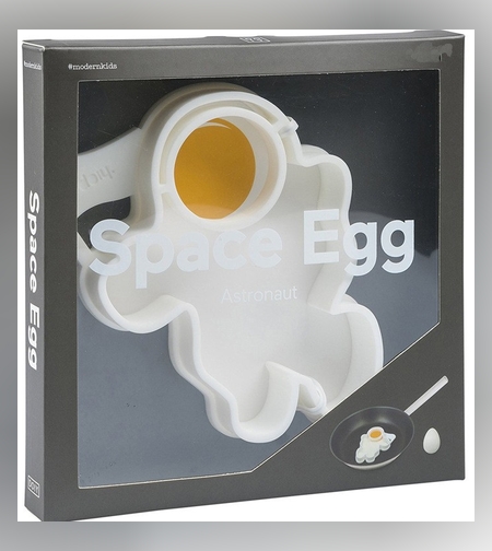 Forma pentru Alimente, Flippy, pentru Omlete/Prajituri/Clatite, din Silicon, Model Astronaut,15 x 11.5 x 2 cm, Alb