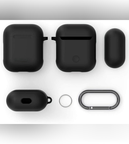 Husa AirPods Pro cu Inel Prindere Negru