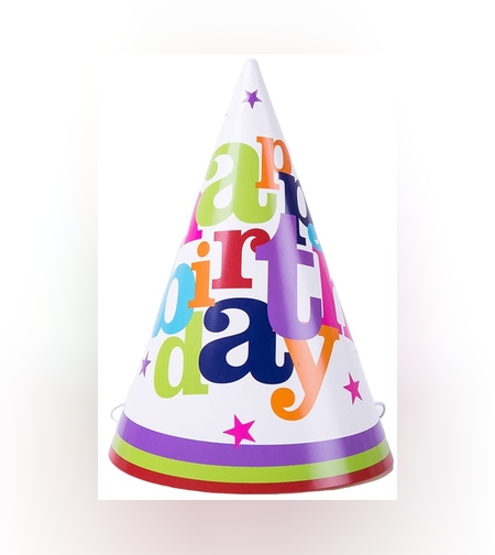 Set 6 Coifuri Happy Birthday, Flippy, pentru Petrecere, Tematica Aniversare, 19x15 cm, Multicolor