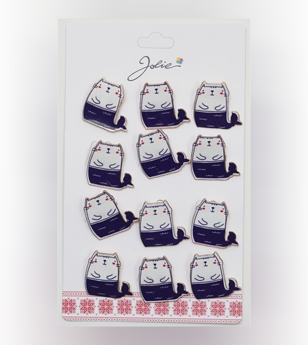 Set 12 Brose Martisoare pentru Copii Pisica Sirena