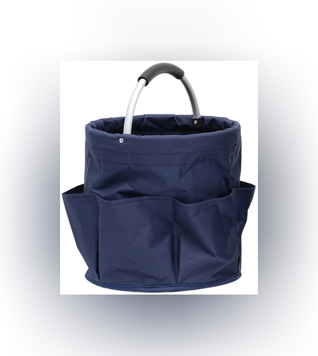 Geanta Cos pentru Scule de 17L, Flippy, Buzunare Exterioare, Cos de Picnic Portabil, Cos pentru Plaja, Cos pentru Curatenie, din Material Oxford 600 D, 28 x 28 x 28 cm Albastru marin