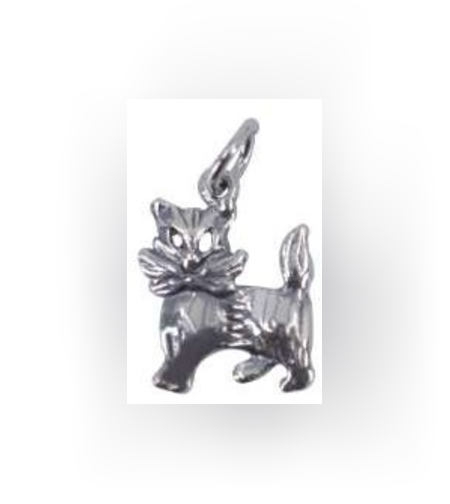 Pandantiv, Jolie Silver, Argint 925, Model Pisica Cu Fundita, 1.5 g, 1 x 1.3 cm