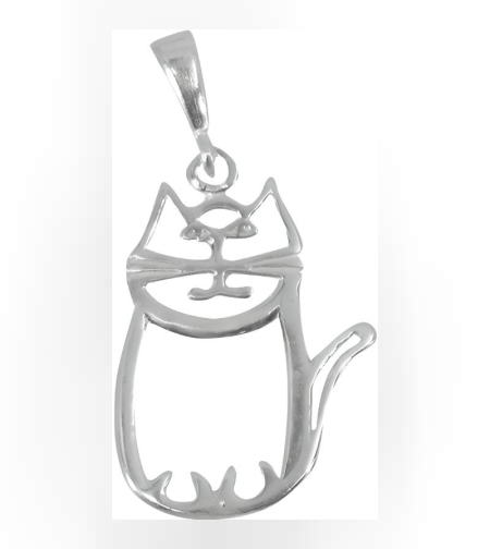 Pandantiv, Jolie Silver, Argint 925, Model Pisica, 2 g, 25x15 mm