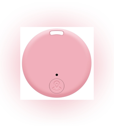 Dispozitiv Anti Pierdere Inteligent, Flippy, conexiune Bluetooth, Dispozitiv Anti Pierdere pentru accesorii, Baterie si Manual de Utilizare Incluse 38 x 38 x 7 mm, Roz