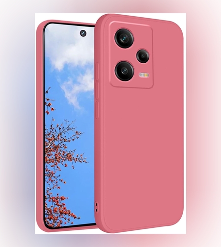 Husa de Protectie, Flippy, pentru Xiaomi Redmi Note 12 Pro 5G, Liquid Silicone, cu Microfibra pe Interior, Protectie Antisoc, Compatibil Incarcare Wireless, Rosu Camellia