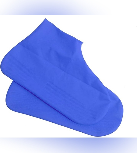 Husa Incaltaminte, Flippy, Impermeabila, Antiderapanta, din Latex, 13 x 13 x 2 cm, Marime L 41-47 cm, Albastru