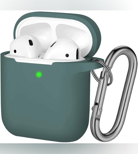 Husa AirPods cu Inel Prindere Verde Inchis