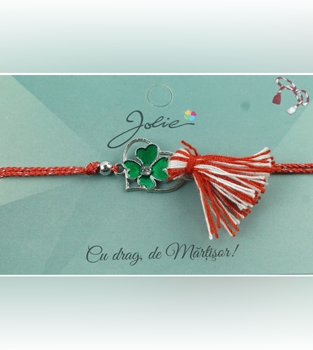 Bratara Jolie cu Ciucure Trifoi in Inima
