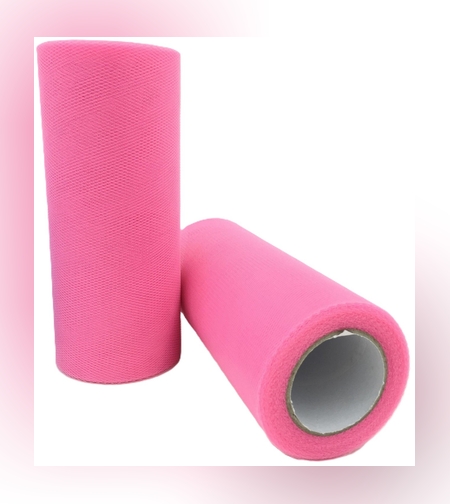 Tul Decorativ, Flippy, 15 cm Latime, 22 cm Lungime, din Poliester, Roz