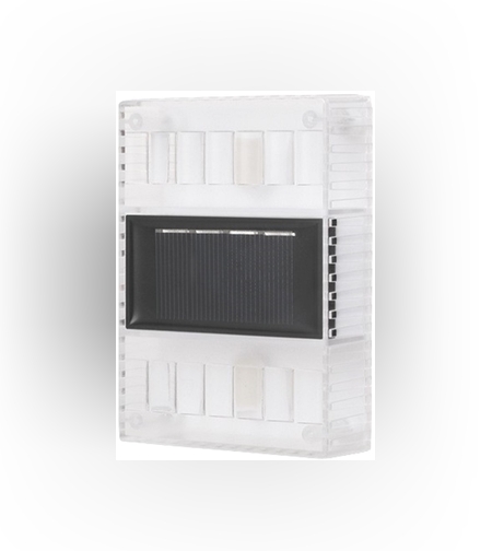 Aplica solara LED Flippy, ABS/Policarbonat, rezistenta la apa IP65, pentru perete, 1.2V, 600mah, 10.5 x 2.5 x 7 cm, alb cald