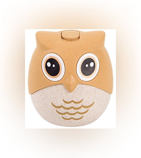 Suport pentru Scobitori, Flippy, Model Bufnita, Multifunctional, 8.3x7.8 cm, Portocaliu