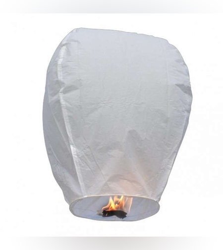 Lampion zburator clasic pentru evenimente, Alb