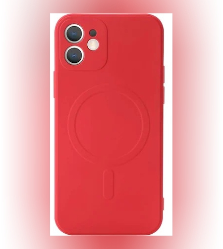 Husa protectie Flippy compatibila cu iPhone 14 Pro Max, Liquid MagSafe, ring-shaped, magnetica, Rosu